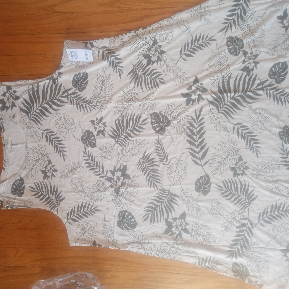 Amazon Essentials White and Black Floral Top